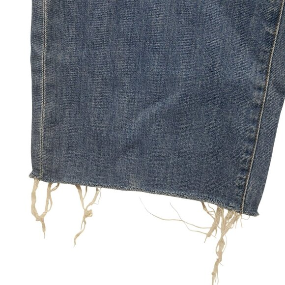 Madewell Wide Leg Crop Womens Jeans 27 Button Fly Raw Hem - Picture 2 of 10
